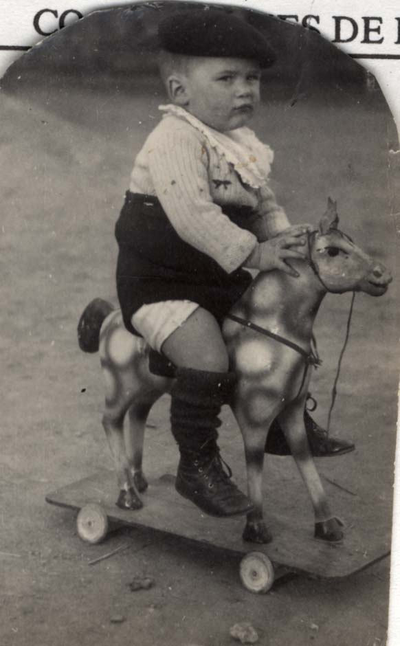 Albert with his rocking horse